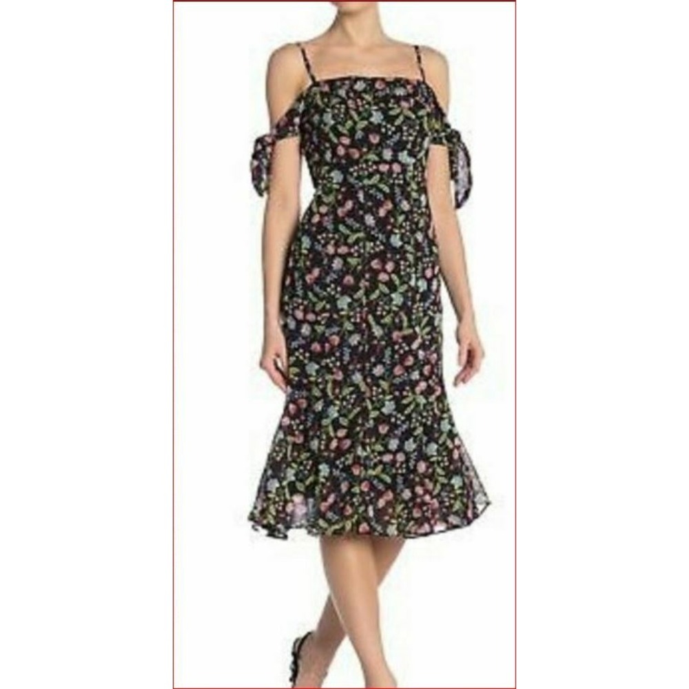 Nanette Lepore women dress Paradise Dreaming NM8S19JK5 very black sz 6 $159